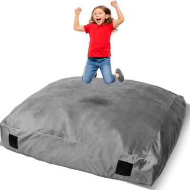 Imagem de Ngardk Almofada de impacto para crianças sensoriais - tapete de colisão, produtos sensoriais para autismo, essencial para o quarto sensorial (cinza)