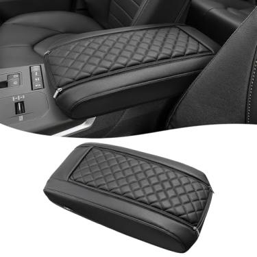 Imagem de KBH Capa de apoio de braço de console central para Toyota Highlander 2020 2021 2022 2023 2024 2025, acessórios de tampa de descanso de braço, almofada de almofada, antiarranhões, preta