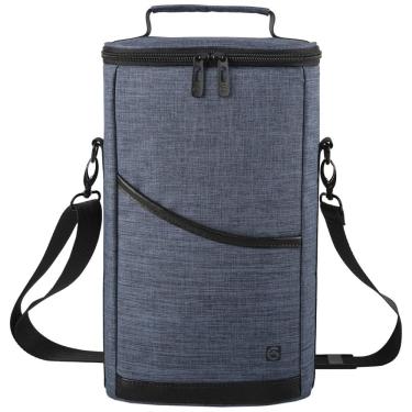 Imagem de Bolsa Térmica Para Transporte de Vinhos ALLCAMP até 2 Garrafas, Azul Marinho