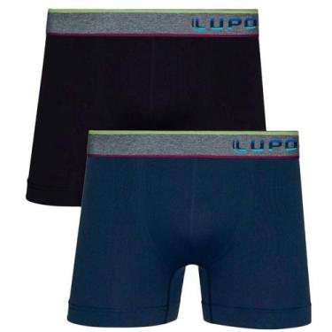 Imagem de Kit 2 Cuecas Algodão Lupo 784 casapaula, 915, Preto, Petroleo, P