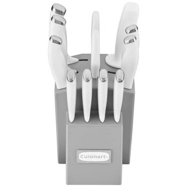 Imagem de Conjunto de Facas em Aço Inoxidável com Bloco de Bancada, 12 Peças, Cuisinart C77SSW, Branco