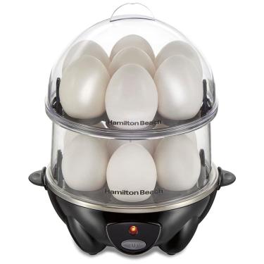 Imagem de Cozedor de Ovos 3 em 1 com 2 Andares até 14 Ovos, HAMILTON BEACH 25508, Cinza escuro