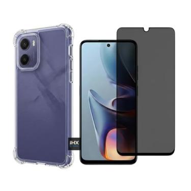 Imagem de [KIT] Capa Capinha Anti-Impacto Premium Transparente + Película de Cerâmica 9D ou Privacidade 3D para Motorola Moto G05 (Capa + Película de Privacidade 3D)