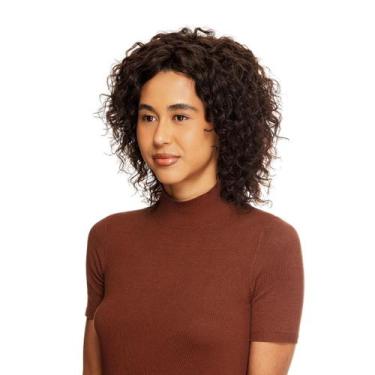 Imagem de Peruca Cabelo Natural Cacheado 20cm Textura Wavy De Benguela 220g, Cas