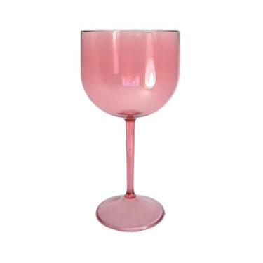 Imagem de Kit 10 Taças de Gin Acrílico Cristal Colorido 450ml p/ Festas Eventos 