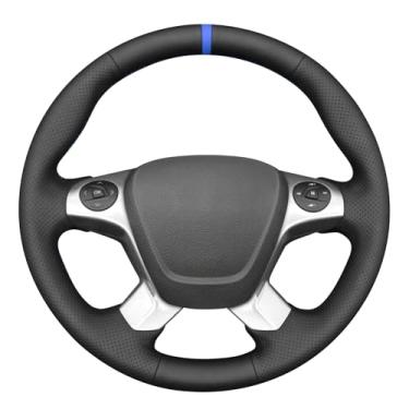 Imagem de MEWANT Capa de volante costurada à mão para Ford Transit/Transit Cargo/Transit Chassis Cabine/Transit Connect/Transit Cutaway/Transit Passenger/Transit Wagon 2014-2023