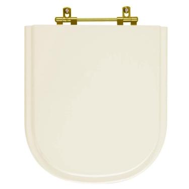 Imagem de Tampa De Vaso Poliéster Life Pergamon Para Bacia Celite Com Ferragem Dourada