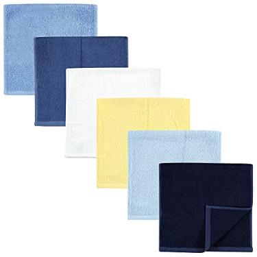 Imagem de Hudson Baby Unisex Baby Rayon from Bamboo Burpcloth 6pk, Blue Yellow, One Size