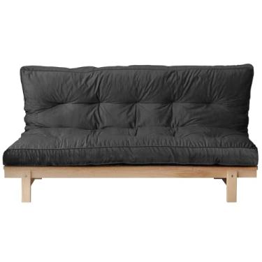 Imagem de SANXUO Futon Mattres tamanho casal 15 cm, piso de flanela dobrável para adultos, colchão futon de chão, colchão de enchimento de espuma triturada de alta densidade para quarto, sala de estar (moldura