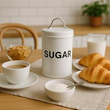 Imagem de POTE LATA DE MANTIMENTOS INDUSTRIAL SUGAR AÇÚCAR BRANCO - LINHA DOM