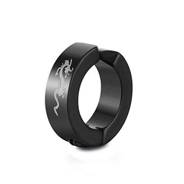 Imagem de Brincos masculinos de alta qualidade para orelhas não perfuradas, Small, Titânio, Sem pedra preciosa