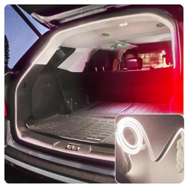 Imagem de K LAKEY Fita De Led Para Porta-Malas Suv Lakey, Barra Iluminação Ambiente Borracha Macia, Decoração Interiores, Brilhante, Baixa Potência, À Prova D'Água, Instalação Oculta, Escalável, 177" 12V 8W,