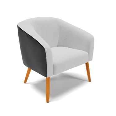 Imagem de Cadeira Sala De Jantar Pé Palito Castanho Stella Pto/linho D03 - D'rossi Cor Cinza