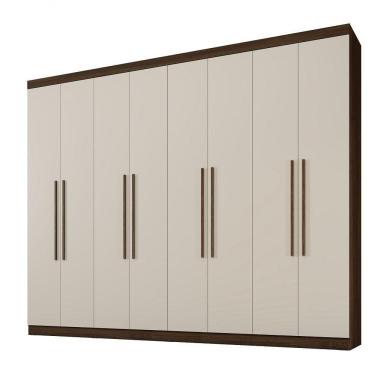 Imagem de Guarda Roupa 8 Portas New Premium Benetil Imbuia/Off White.