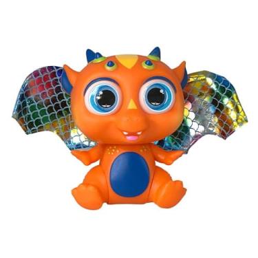 Imagem de Bebê Dragão Voador com Asas, Laranja, Brinquedo Infantil