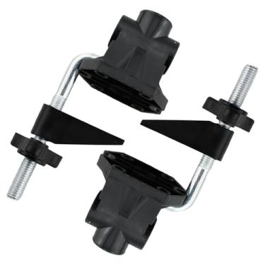 Imagem de TAODAN 2 peças de suporte de mesa preto braçadeira universal 5-45 mm espessura faixa de instalação luminária de bancada rotativa para prender microfones e câmeras