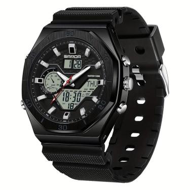 Imagem de Relógio Esportivo Masculino Analógico com Dupla Exibição Multifuncional Impermeavel
