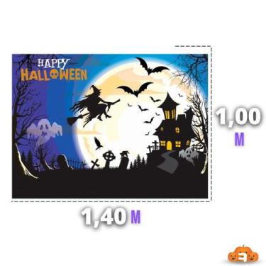 Imagem de Painel Decorativo Halloween Festa Dia Das Bruxa TNT Grande - Piffer