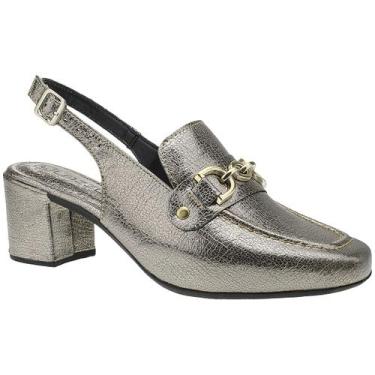 Imagem de Sapato Feminino Mule Loafer Salto Bloco Grosso Confortável - LAZZLU, P