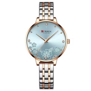 Imagem de Relógio Feminino Em Aço Inoxidável De Quartzo Ultra Fino Romântico Impermeavel 3atm Azul