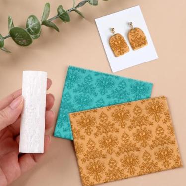 Imagem de Rolo de textura de argila de polímero, rolo de argila de polímero para fazer brincos (textura de lixa)