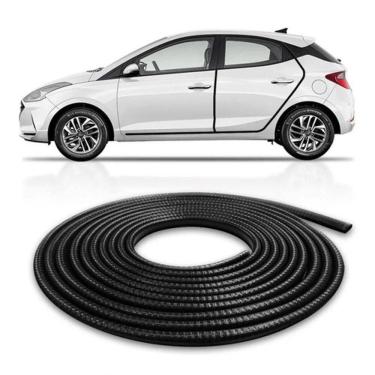 Imagem de Borracha Couro De Cobra Proteção Da Porta 7x14 Mm Preta 10 M [f103]