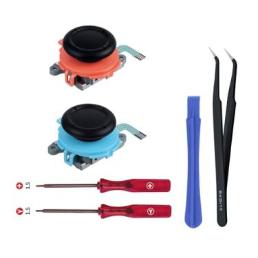 Imagem de Mcbazel JoyCon Joystick Replacement Compatible with Nintendo Switch 2 (2025), Joy Con Repair Tool Kit 3D Replacement Joystick Analog Thumb Stick with Screwdriver, Pry Tool, Tweezer