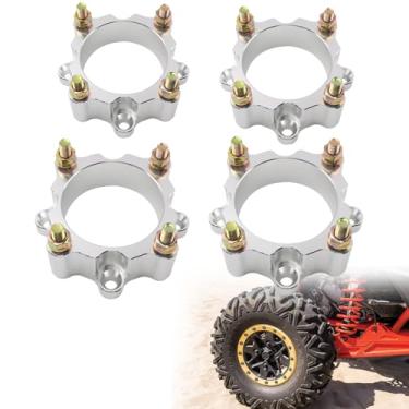 Imagem de 4 peças espaçadores de roda adequados para modelos Can Am X3 Todos os anos, parafusos 4/137 e pinos de 12 mm, alarga o trilho da roda, evitando interferência de pneu