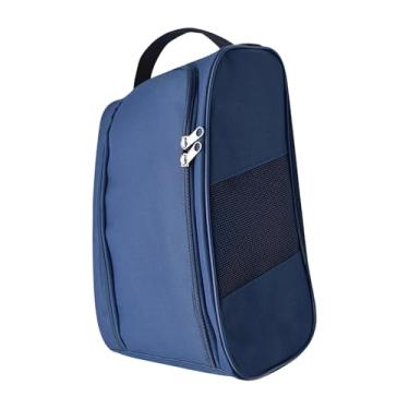 Imagem de rockible Bolsa organizadora para sapatos de golfe, equipamento de golfe, estojo em tecido Oxford, bolsa para viagens, sapatos para treinos, futebol, boliche e, Azul Escuro