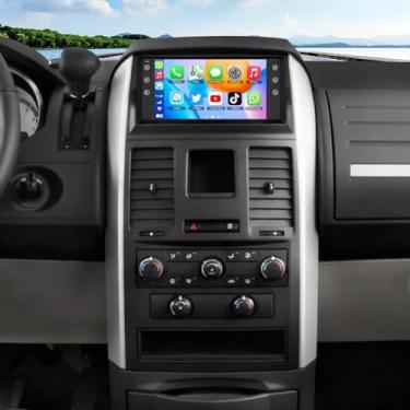 Imagem de Surakey Estéreo automotivo para Dodge Grand Caravan 2008-2010 Rádio Android 13 com CarPlay Wireless Android Auto, tela sensível ao toque de 17.8 cm WiFi GPS Mirror Link Bluetooth FM SWC + Câmera de