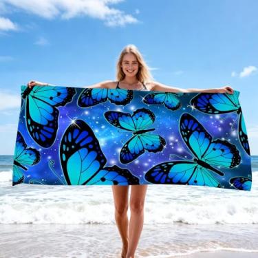 Imagem de Toalha de praia para adultos grande microfibra secagem rápida sem areia leve toalha de viagem para piscina, academia, uso ao ar livre