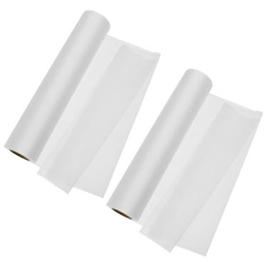 Imagem de ZJRDYYK 2 rolos de 30,5 cm x 10 jardas autoadesivo adesivo removível estabilizador de bordado, capa de ponto de bordado, interface fusível de ferro para costura à máquina e à mão