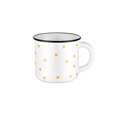 Imagem de Yalych Caneca copo de café da manhã copo de cerâmica com alça anti-escaldante pode ser usado para fazer café com leite simples e criativo copo de 400 ml adequado para escritório casa xícara de café