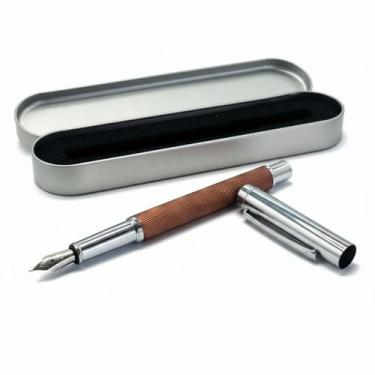 Imagem de Caneta Tinteiro Executiva Pena Cobre Caixa Metal 0,5Mm Luxo - Luyke