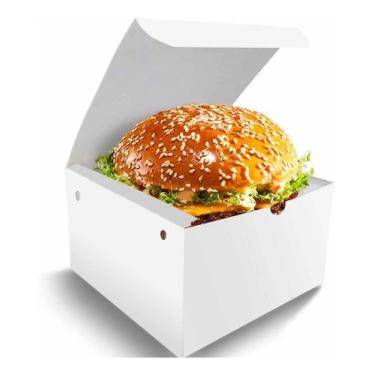Imagem de Caixa Embalagem Para Hambúrguer P Branco 300Un - Pdv Print