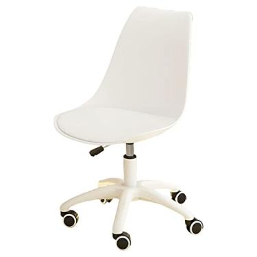 Imagem de Cadeira de escritório ergonômica, cadeira de mesa giratória ajustável para computador com suporte lombar para sala de estar, maquiagem, estudos