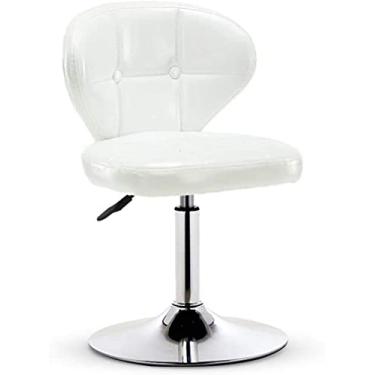 Imagem de Banqueta de bar, cadeira giratória, cadeira de escritório, cadeira de salão de beleza, cadeira giratória de escritório, ajustável, em couro PU, cadeira de mesa de computador, cadeiras de bar