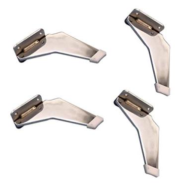 Imagem de Pernas de móveis, pernas grossas de aço inoxidável para móveis, pé de sofá de metal para mudar a perna 13 cm, pernas de mesa de TV de mesa de café pés antiderrapantes aumentados, quatro peças