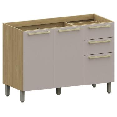 Imagem de Balcão De Cozinha Para Pia 120cm Mirella Freijó/cinammon L01 - Mpozenato