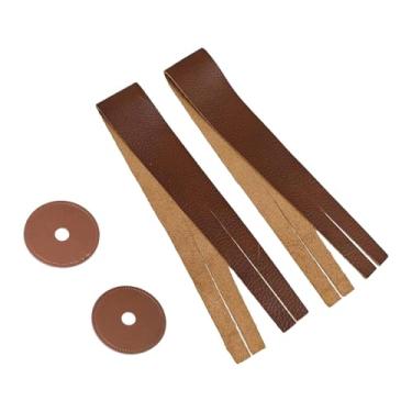 Imagem de Esquirla Alças de mão para pratos, cintos de mão para pratos, acessório de fácil instalação para instrumentos de percussão, ideal para shows e festas, Marrom com Almofadas