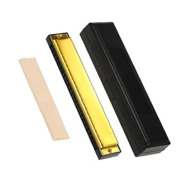 Imagem de Gaita diatônica profissional 24 furos polifônica C Tune instrumento básico para iniciantes (cor: 02)