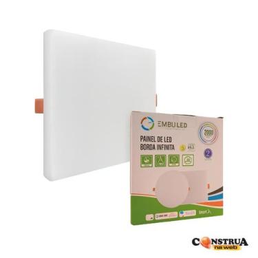 Imagem de Luminária Painel Plafon Led 18w Quadrado Emb 2em1 Borda Infinita Bivol