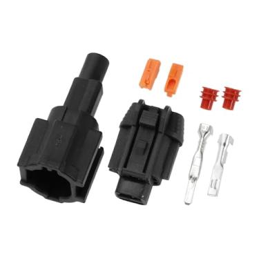 Imagem de Partuto Conector de bomba de compressor de ar condicionado, conector de terminal de fio fêmea macho interno para Nissan plástico preto à prova d'água