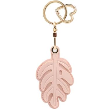 Imagem de Capa MC Fashion de couro PU compatível com AirTag, capa criativa para rastreador GPS e chaveiro (rosa)