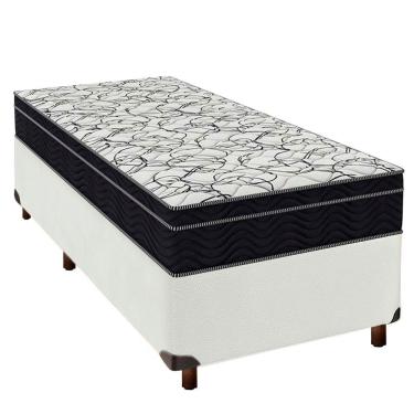 Imagem de Cama Box Perola + Colchão Solteiro Airtech 150 Ortobom