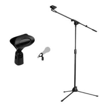 Imagem de Tripé Pedestal Suporte Girafa para Microfone + Cachimbo Profissional P