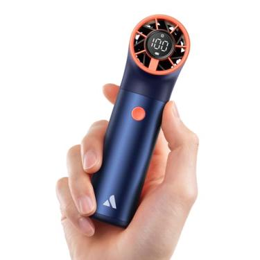 Imagem de Aecooly Ventilador portátil portátil, mini ventilador turbo potente, 19000 RPM alta velocidade Aero Ultra, tempo máximo de resfriamento de 15H, caixa de alumínio de 7 velocidades, bolso recarregável