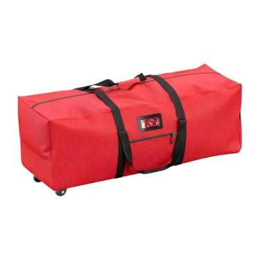 Imagem de IEUDNS Carrinho de Transporte para árvore de Natal com Rodinhas, Alças E Compartimento para Cartão. Versátil.