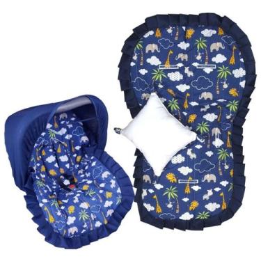 Imagem de Kit Capa de Bebê Conforto + Capa de Carrinho + Jogo Protetor de Cinto 