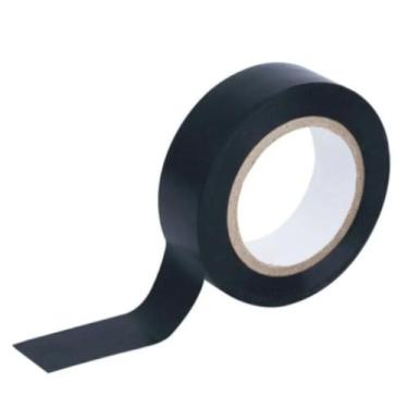 Imagem de Kit 05 Fitas Isolante Antichamas Preta 9 Metros X 17mm Preto Lisa - Bo